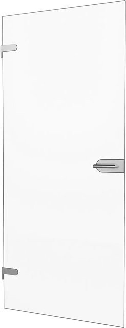 inova Glastür Komplettset mit Glastürbeschlag Conтус in Transparent und Silber, B/H: 83,4 x 197,2 cm - Bild 1