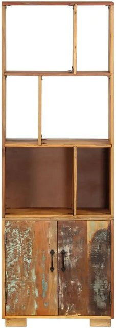 vidaXL Bücherregal aus Massivholz im Industrial Design, Farbe Braun/Mehrfarbig, B/T/H: 60 x 35 x 180 cm - Bild 1