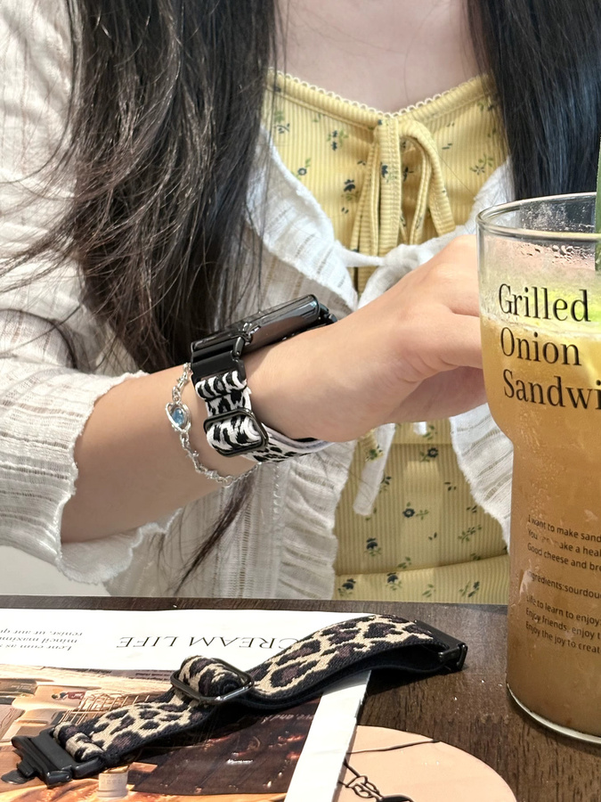 Xiaomi Uhrenarmband, Nylon-Silikon, Leopardenmuster, Bunt - Bild 2