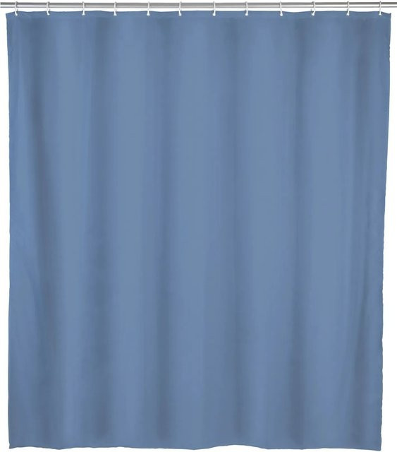 Wenko Duschvorhang aus PEVA in Blaugrau, wasserdicht, B: 180 cm, H: 200 cm - Bild 1