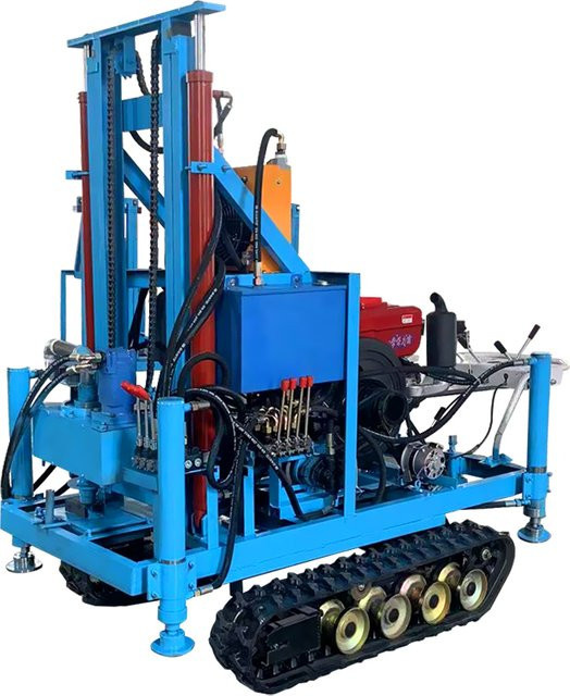 Relied Brunnenbohrer mit 200m Bohrtiefe und 22PS-35PS Diesel Hochleistungs-Hydraulik in Blau - Bild 1