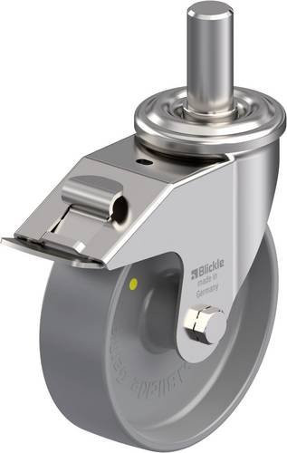 Blickle Edelstahl-Lenkrolle LEXZ-PO 160G-FI-ELS in Silber, Rad-Durchmesser: 16 cm, Tragfähigkeit: 300 kg - Bild 1