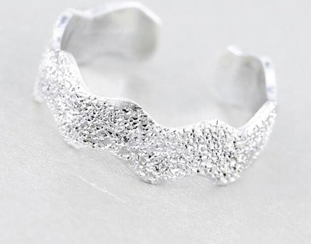 Allbestart Zehenring 925 Silber, Damen, Wellen-Design - Bild 1