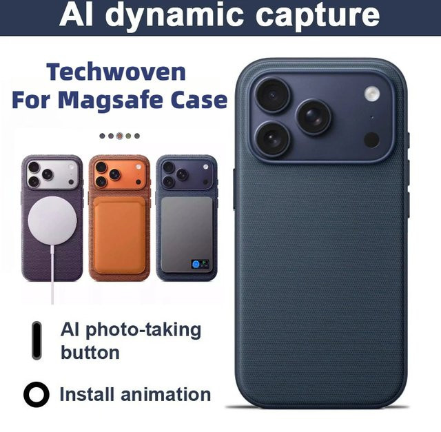 Apple MagSafe Gewebte Stoffhülle für iPhone 17 Pro Max in Blau mit Animations-Technologie - Bild 1