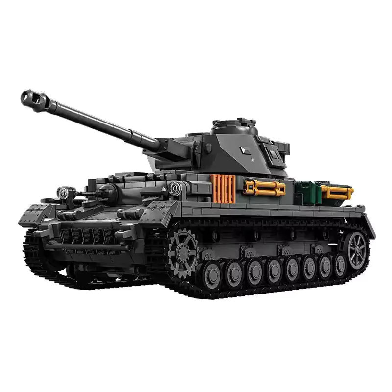 barweer WW2 Militär PzKpfw IV Ausf. F2 Panzer, Building Set, 1419 Teile, ab 6 Jahre - Bild 3