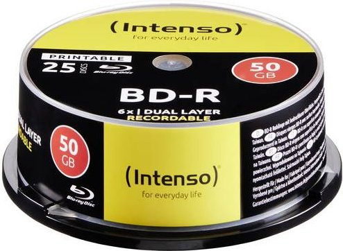 Intenso Blu-ray BD-R DL Rohlinge 50 GB, 25 Stück Spindel, bedruckbar - Bild 2