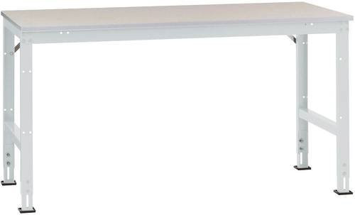 Manuflex AU4009.7035 Arbeits-Grundtisch UNIVERSAL Standard mit PVC Dekorplatte, Lichtgrau, B/T/H: 100 x 60 x 76-87 cm - Bild 1