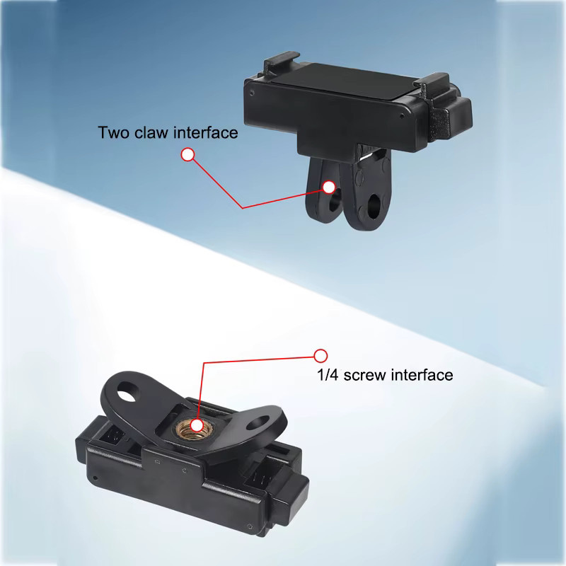 Magnetische Schnellwechsel-Adapterbasis für DJI Osmo 360 II, Nano und Action 6 in Schwarz mit stabiler Zweiklauen-Montage und faltbarer Basis - Bild 5
