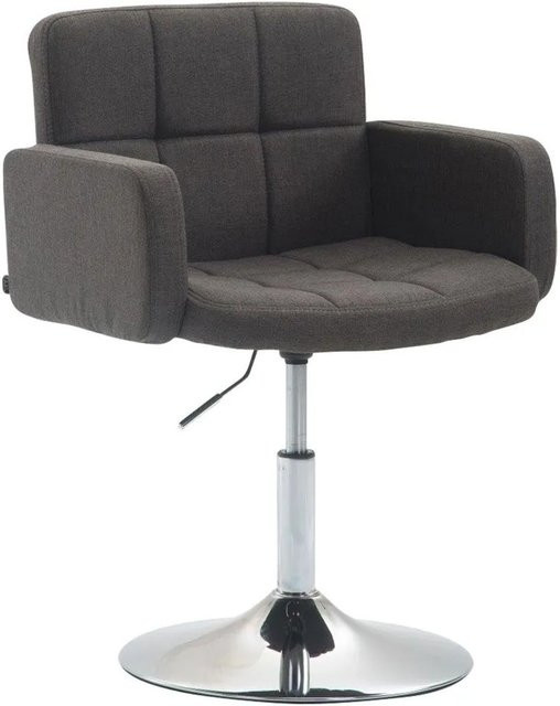DELUKE Lounger Sessel RIYADH in Dunkelgrau mit Stoffbezug und Metallgestell, B/T/H: 58 x 48 x 80 cm - Bild 1