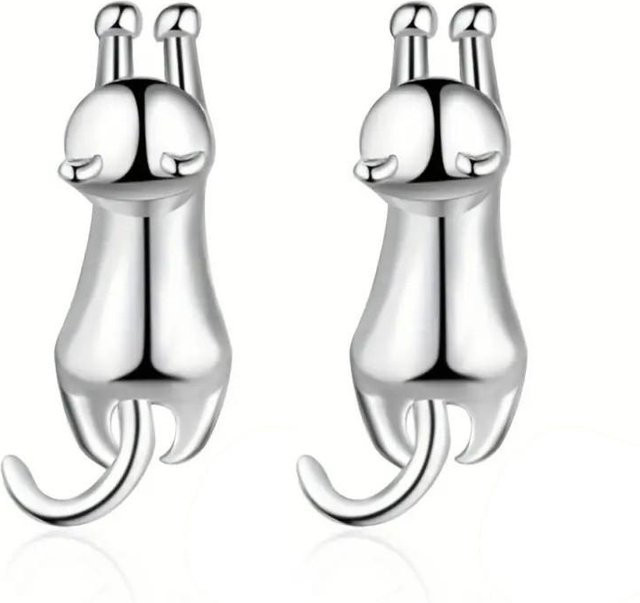 YIRAN Jewelry Katzen-Ohrstecker, Silber, Damen - Bild 1