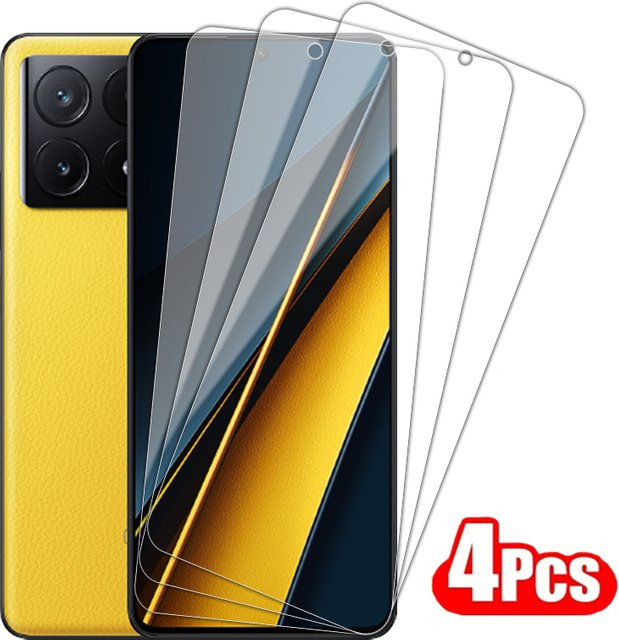 4er-Pack gehärtetes Vollbildschutzglas in Transparent für Xiaomi 15 14 14T 13 13T 12T 12 11 Lite Poco F3 F4 F5 F6 X6 M6 Pro - Bild 1