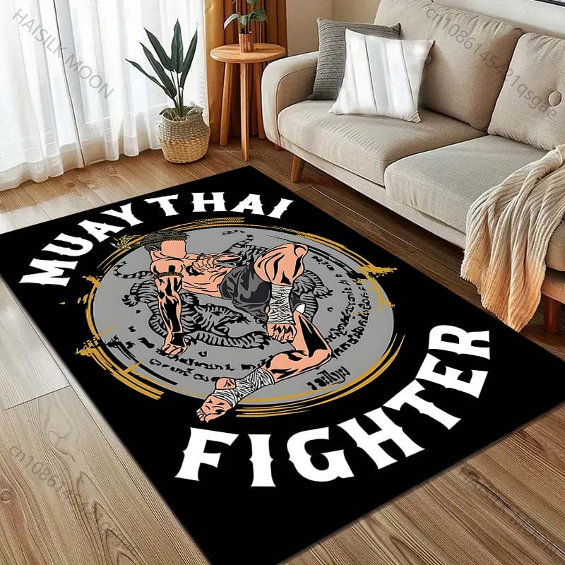 UQIDEHOME Muay Thai Print Teppich, Mehrfarbig, B/T: 60 x 40 cm - Bild 2