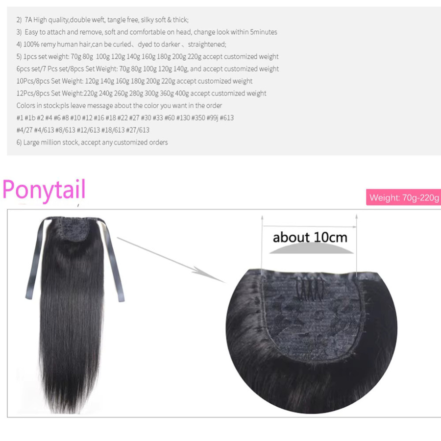 ZZHAIR Remy-Haarverlängerung, glatt, 40,6–61 cm, 60–80 g, Unisex - Bild 4
