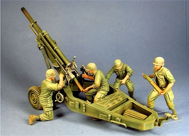 MEEKLION MODEL Amerikanische Artillerie, Modellbausatz, Maßstab 1:35, Militärthema - Bild 1