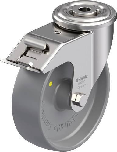 Blickle Edelstahl-Lenkrolle LEXR-PO 125G-FI-ELS in Silber mit 125 mm Rad-Durchmesser und 150 kg Tragfähigkeit - Bild 1