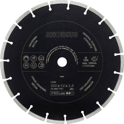 Rhodius LD40 303438 Diamanttrennscheibe für Beton in Schwarz - Bild 1
