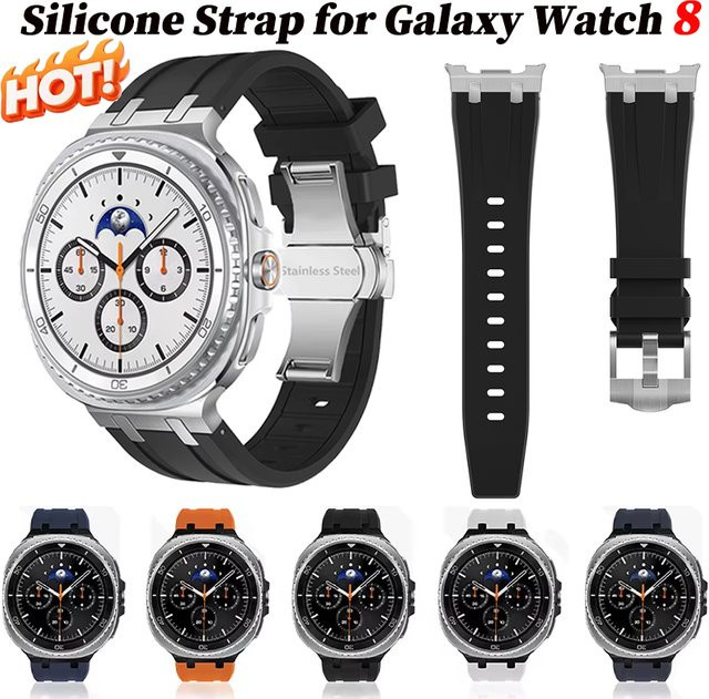 CHIICSMART Uhrenarmband Silikon, Schwarz, Samsung Galaxy Watch 8 Classic - Bild 1