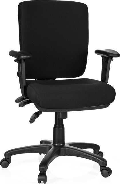 hjh OFFICE Profi Bürostuhl ZENIT BASE aus Stoff mit Armlehnen und Höhenverstellung - Bild 1
