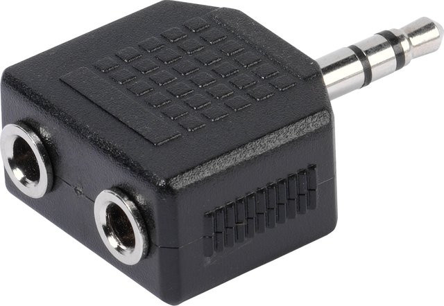 Vivanco Y-Adapter Klinke Stereo Schwarz 3,5 mm Jack - Bild 1