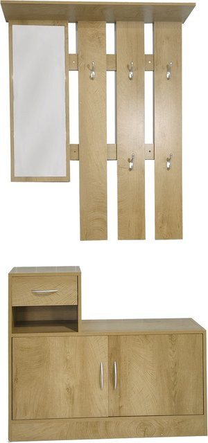 HTI-Living Garderobenpaneel mit Schuhschrank Thekla Baumscheibe - Bild 1