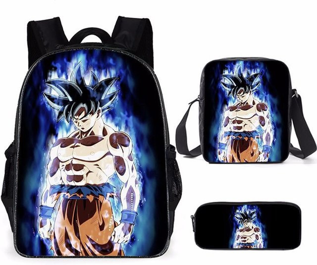 Bandai Dragon Ball Goku Rucksack, Umhängetasche, Federmäppchen, 3-teilig - Bild 1