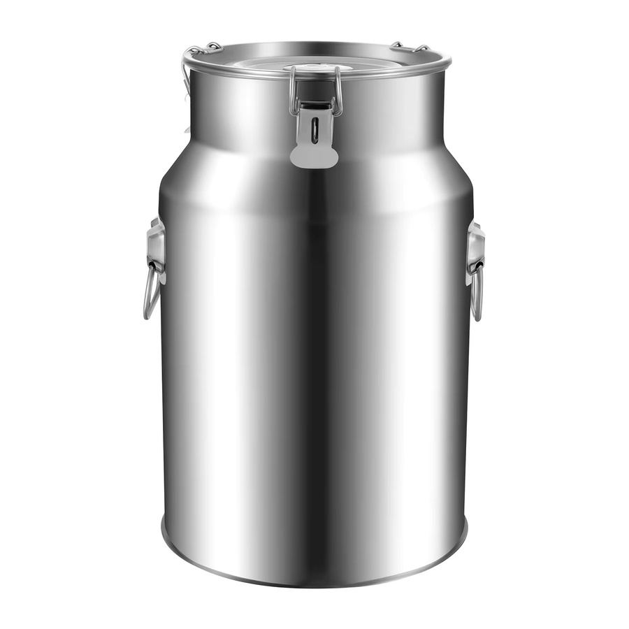 Bymaocar Edelstahl-Eimer mit Deckel aus 201 Edelstahl, Farbe: Silber, Volumen: 18 l - Bild 4