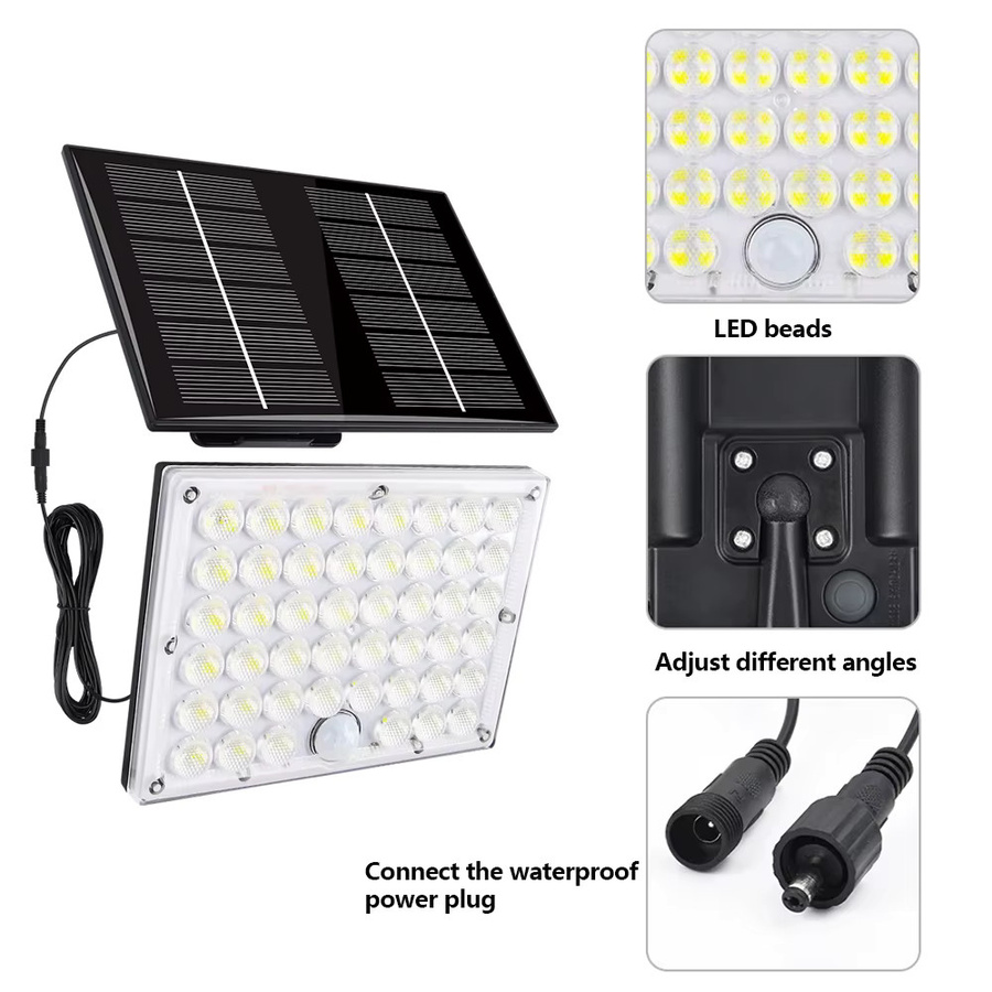 Burhui Solar-LED-Flutlicht mit Bewegungsmelder, wasserdichte Wandleuchte für Garten und Außenbereich mit 3 Modi - Bild 4