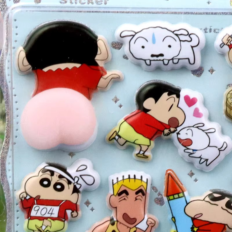 Keeppley Crayon Shin Chan Butt Pinch Dekompressionsaufkleber, 3D Diy Handyhülle Dekorativer Aufkleber - Bild 2