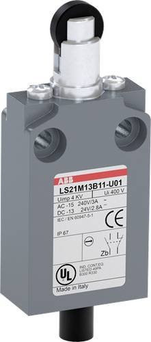 ABB LS21M13B11-U01 Positionsschalter 10A mit Kuppenstößel in Grau - Bild 1