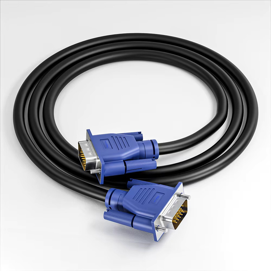 Ninth World VGA-Kabel Blau, 15-poliges VGA-HD-Videokabel mit 3 + 6 Stecker auf Stecker aus Vollkupfer für Computermonitor und Projektor - Bild 2