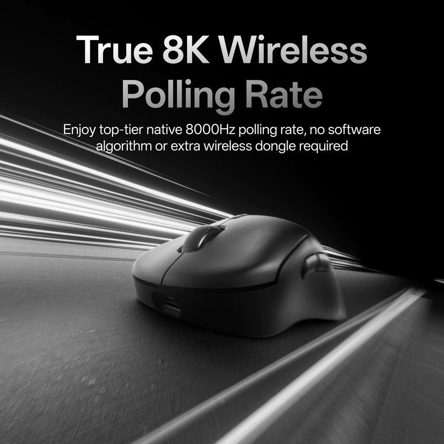 Rapoo VT3 / VT3 MAX Kabellose Gaming-Maus in Schwarz mit 8K Wireless Polling-Rate und 53 g Ultraleicht-Design - Bild 2