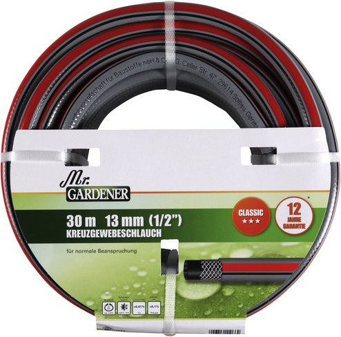 Mr. GARDENER Kreuzgewebeschlauch Classic, 1/2 Zoll, bunt, Länge: 30 m - Bild 1
