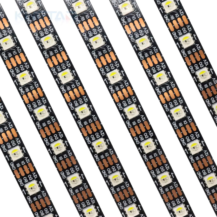Teopek WS2815 RGBW LED-Pixel-Streifenlicht mit Dual-Signal, adressierbare SMD-LEDs, 12 V, Kupfergehäuse, Multicolour - Bild 2