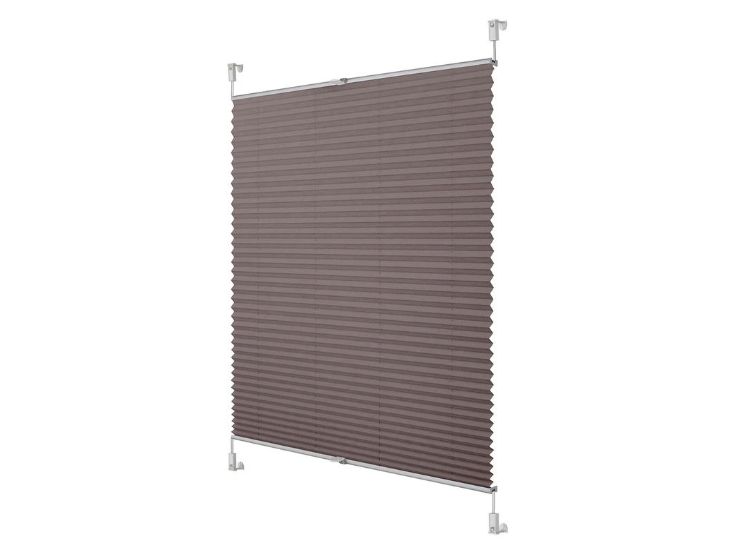 LICHTBLICK Plissee Klemmfix halbtransparent Taupe/Grau B: 55 cm, H: 130 cm - Bild 3