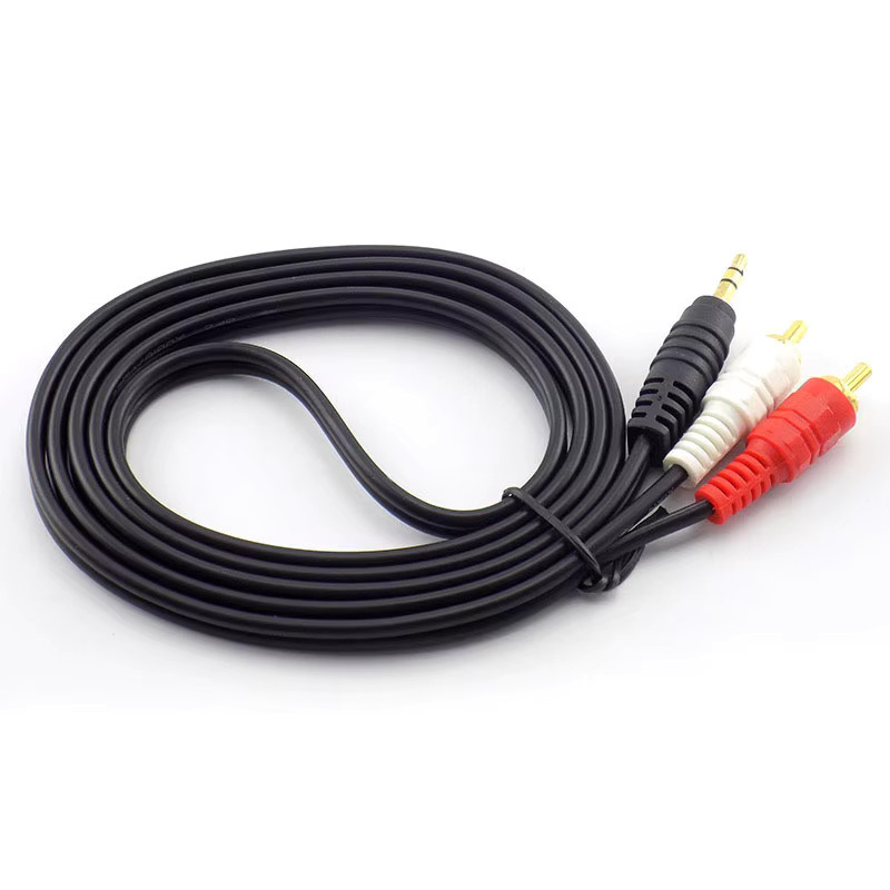 Gakaki Audiokabel 3,5 mm Klinkenstecker auf 2 RCA Stecker Verbindungskabel für TV, Lautsprecher und Computer, Schwarz - Bild 5