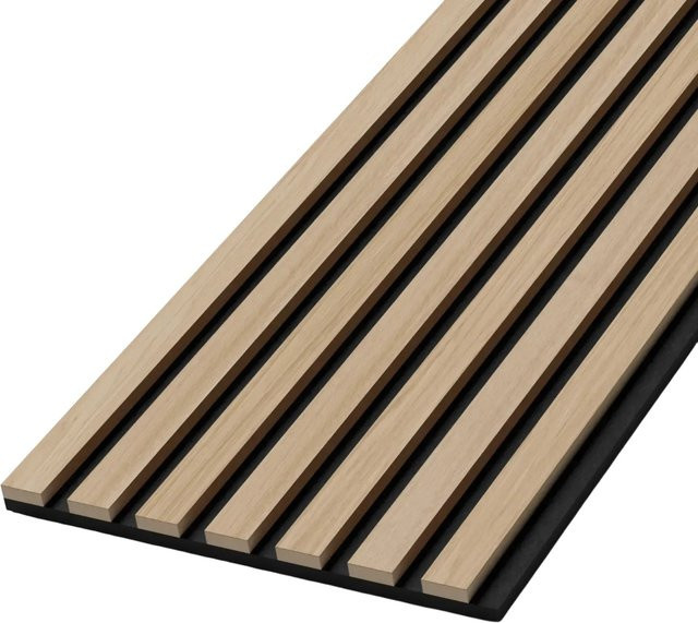 Amadeo Akustikpaneel Selbstklebend Eichenfurnier Natur Braun mit Akustikfilz B: 30,5 cm, H: 240 cm - Bild 1