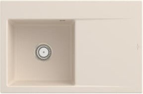 Villeroy & Boch Spüle Subway Style in Beige aus CeramicPlus mit Ablaufgarnitur und Handlauf, Volumen: 45 l - Bild 1