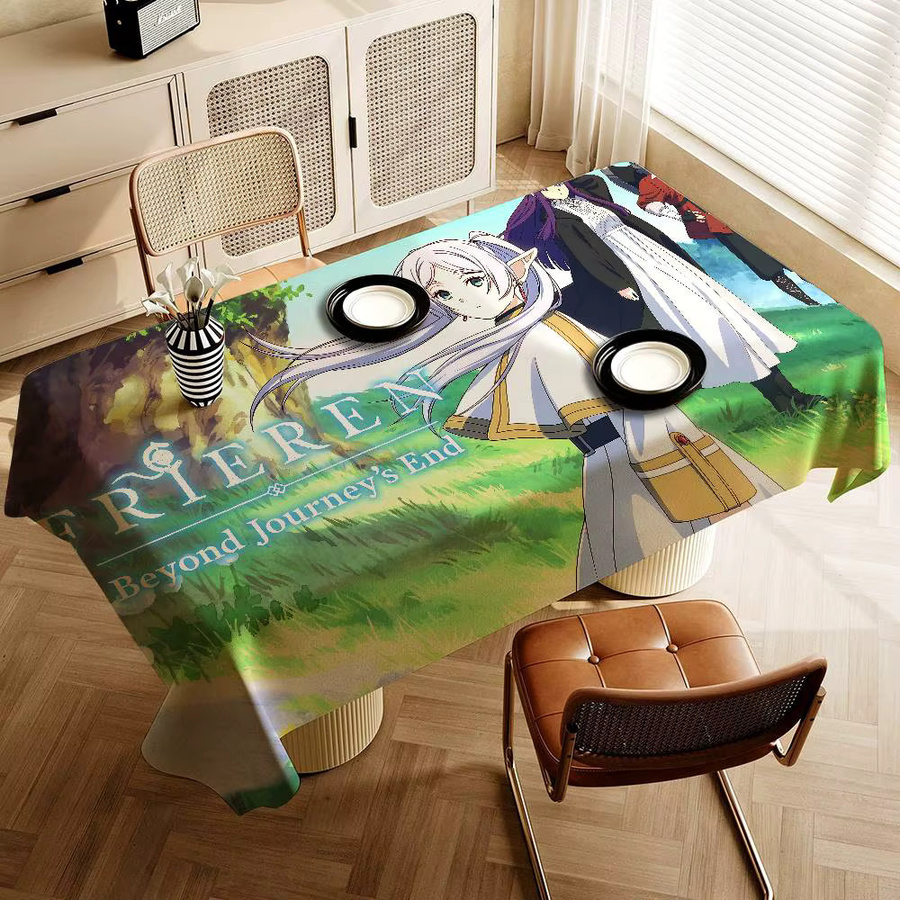 Wasserdichte und schmutzabweisende Tischdecke mit Japanischem Anime Frieren Design von Potdemiel B/H: 90 x 140 cm - Bild 4