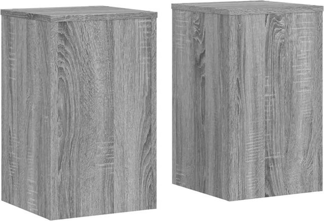 vidaXL Pflanzenständer 2er Set Grau aus Holzwerkstoff B/T/H: 30 x 30 x 50 cm - Bild 1