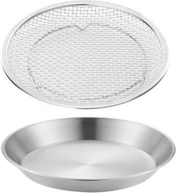 Yangyizhi Edelstahl Sieb mit feinem Netz und zwei Griffen, Silber, Durchmesser: 18 cm - Bild 1