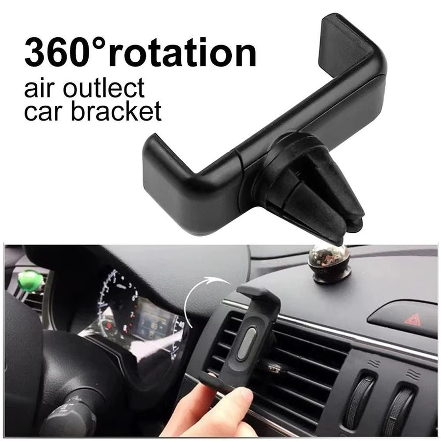 Universelle Handyhalterung für die Auto-Lüftung mit drehbarem Clip in Schwarz - Bild 2