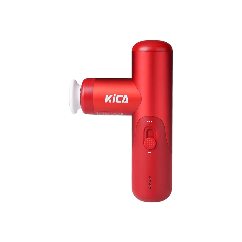 Kica Mini 3 Massagepistole Schwarz, leichtes Sport-Muskelmassagegerät mit 3000 U/min, stufenloser Geschwindigkeit, 7 kgf Schlagkraft und 4 Köpfen, 255 g - Bild 2