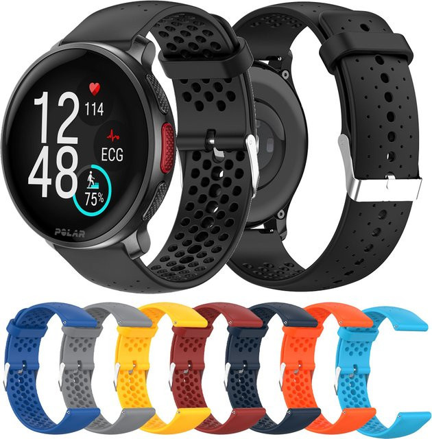 POLAR Uhrenarmband Silikon, Schwarz, Unisex - Bild 1