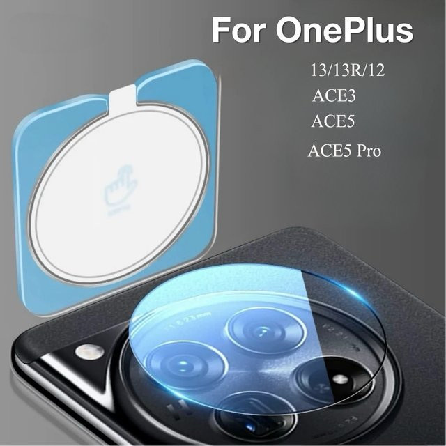 OnePlus Kameraglas-Objektivschutz für OnePlus 13 13R 12 ACE 3 Pro in Transparent mit Installationsset - Bild 1