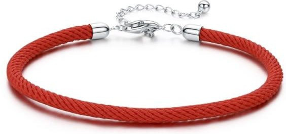 Armband 925 Silber, Rotes Seil, Damen - Bild 1