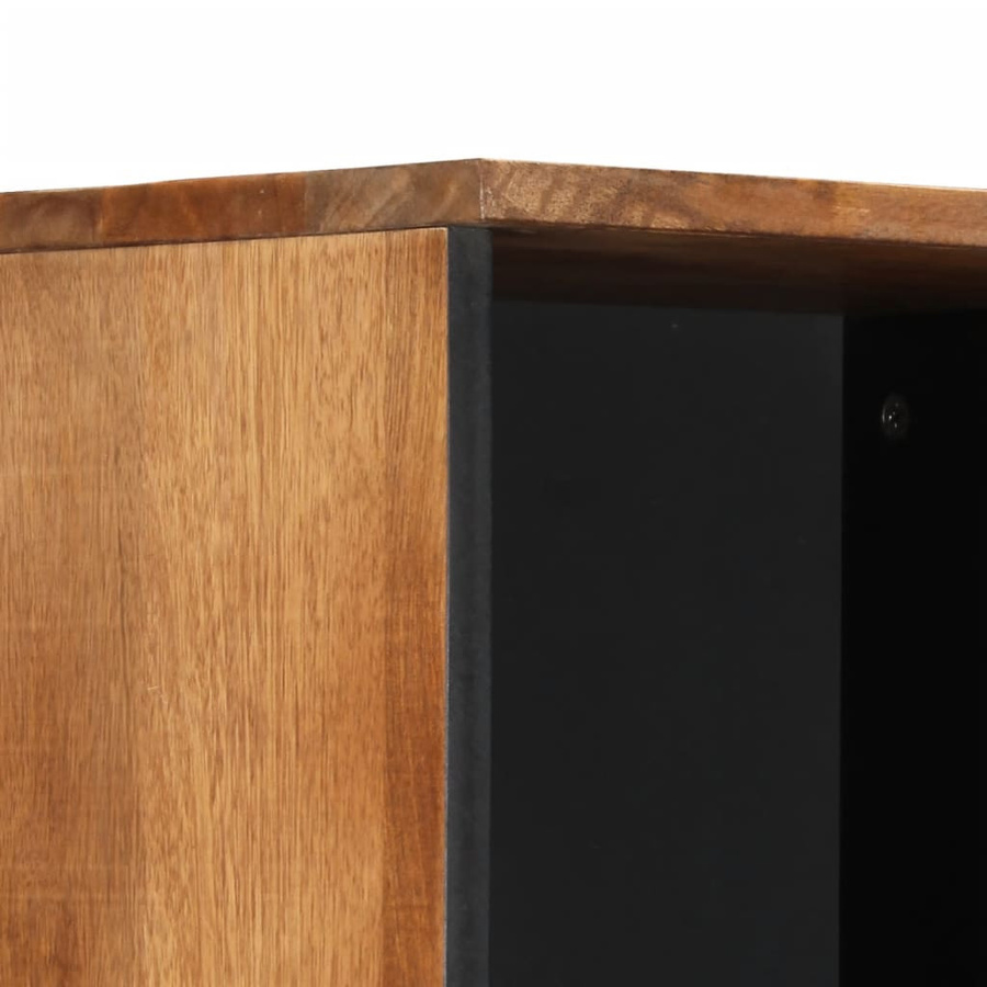 vidaXL Badschrank aus massivem Mangoholz in Braun mit Retro-Stil, B/T/H: 38 x 33 x 160 cm - Bild 3