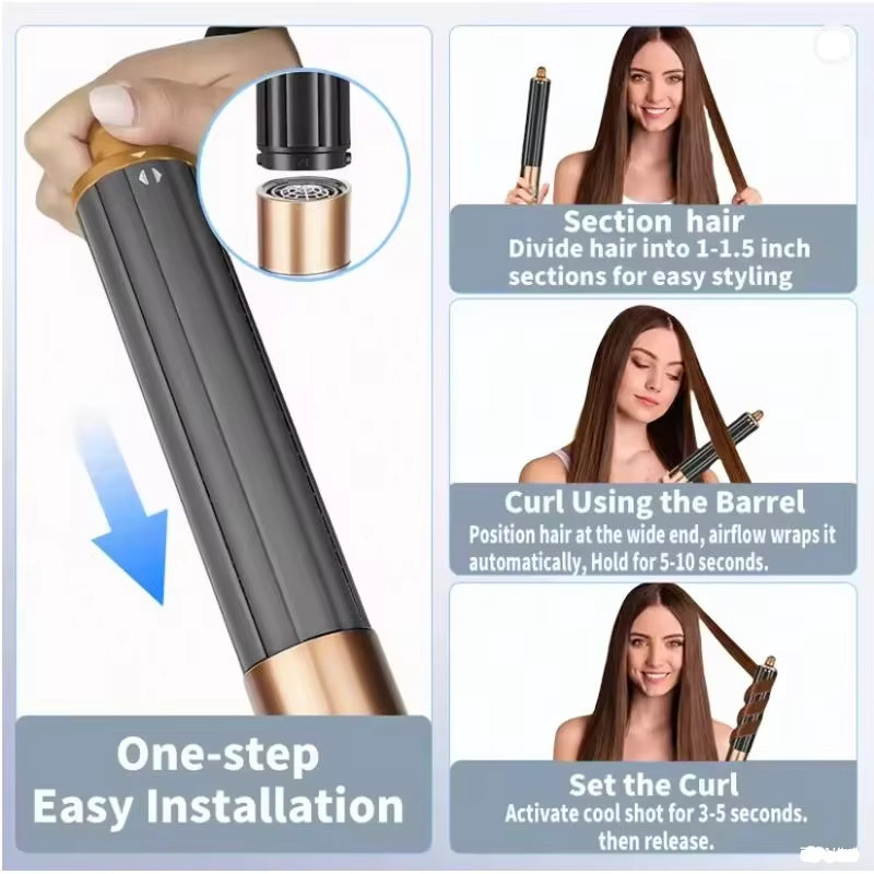 SenCiciMen 6-in-1 Haarpflege-Styler, Gold, Unisex - Bild 5