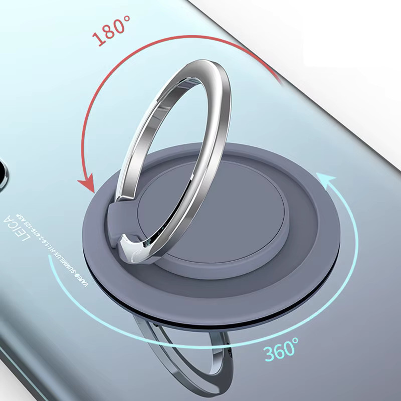 WSSHE Universal Finger Ring Halter für dein Smartphone in Grau mit 360 Grad Rotation - Bild 2