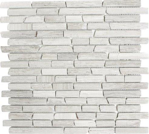 HuH Mosaikfliese Hainan in Grau mit Marmoroptik als Wand- und Bodenbelag, B: 32,2 cm, L: 30,5 cm - Bild 1
