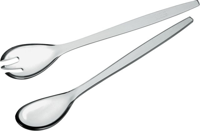Guzzini Salatbesteck aus Acryl und Edelstahl in Transparent und Silber - Bild 1